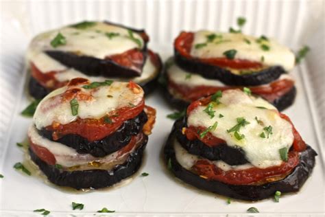 Eggplant Tomato And Mozzarella Stacks Marilenas Kitchen