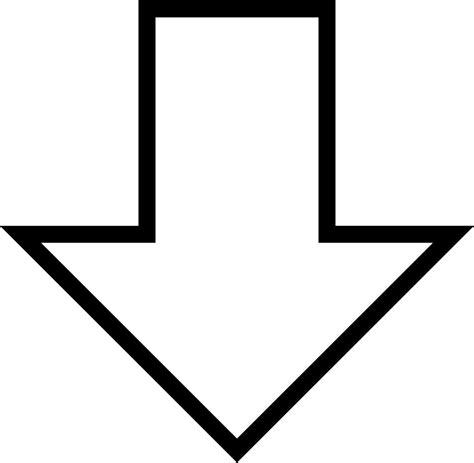 White Down Arrow Png Free Logo Image