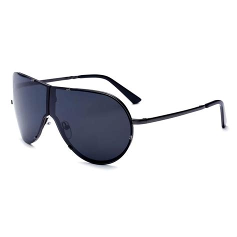 polarized folding shield sunglasses gun grey metal frame sunglasses bags and clothing