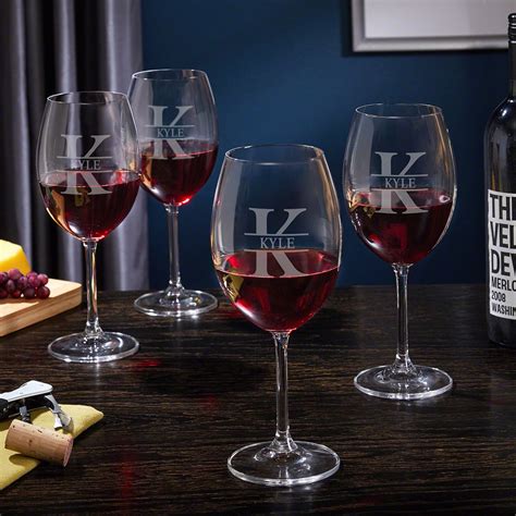 Oakmont Personalized Wine Glasses Set Of 4