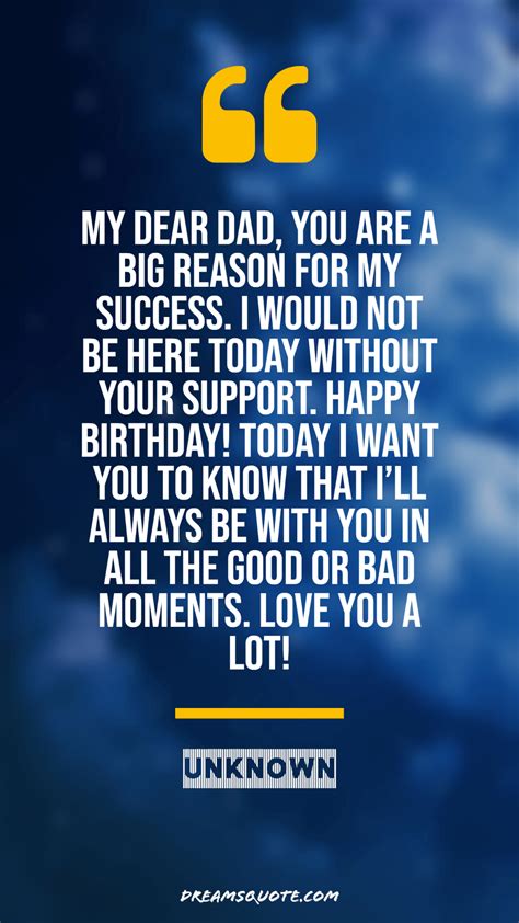 97 Happy Birthday Dad Quotes Best Wishes For Birthday Images Dreams Quote