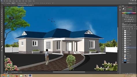 3d House Using Autocad And 3dstudio Max Autocad 3d House Youtube