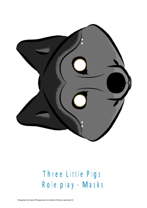 pigs role play wolf  pig mask templates