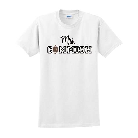 Mrs Commish Football Tee T Shirt Etsy