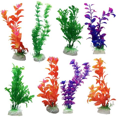 Shop cool personalized fish tank decorations with unbelievable discounts. 10 Pack Aquarium Fish Tank Plastic Plants for Decoration ...