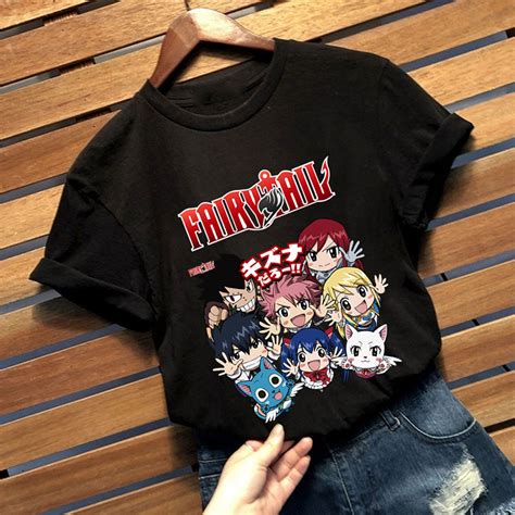 Anime Fairy Tail Unisex T Shirt Harajuku Tegneserie T Shirt Streetwear
