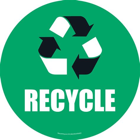 Recycle Symbol Floor Sign | Stop-Painting.com