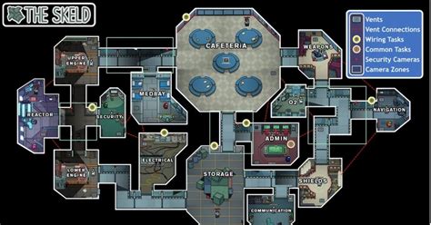 How Well Do You Know The Skeld Map In Among Us Map Games Map Layout