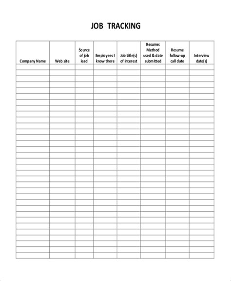 Tracking Forms Template