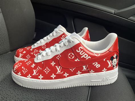 Custom Lv Air Force 1 Red The Art Of Mike Mignola