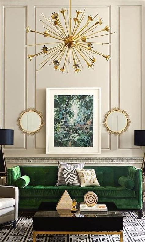 inspiring  romantic living room decorating ideas green sofa