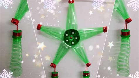 Diy Plastic Bottle Star🌟🌟 Wall Hanging For Christmas New Year