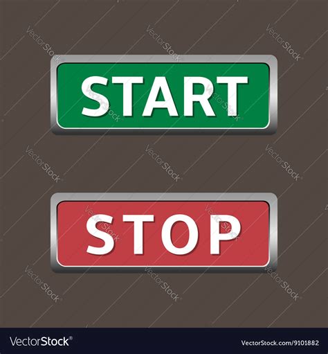 Start And Stop Buttons Royalty Free Vector Image
