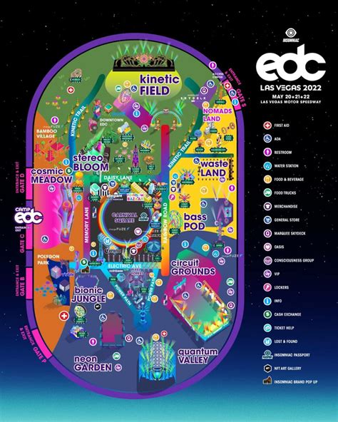 plan your edc 2022 experience with official set times maps electronic vegas