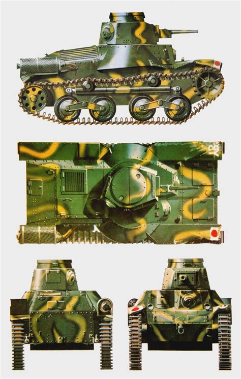 Type 95 Ha Go Japanese Light Tank Ww Ii Танк Япония Чертежи