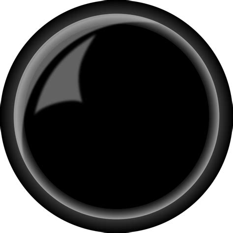 Clipart Button Round Shiny Black