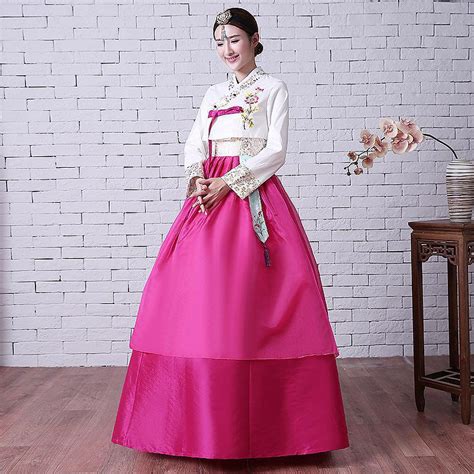 Traditional Korean Clothing Embroidery Floral Royal Women Wedding