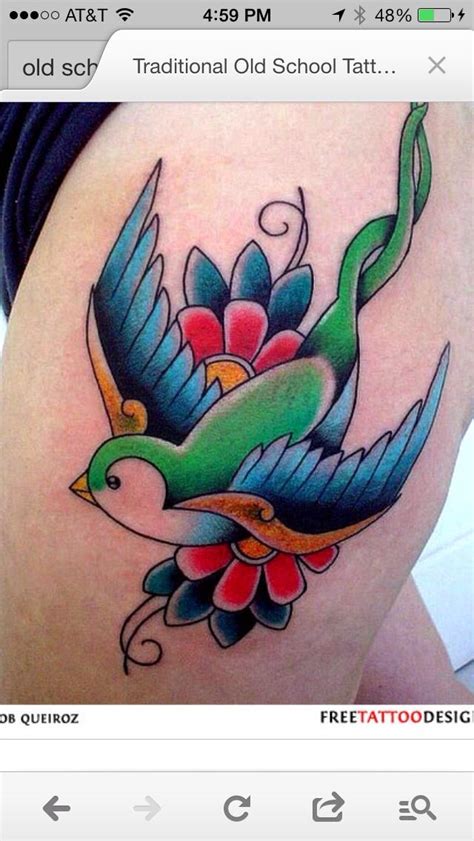 Bird Tattoo Old School Flash Bird Tattoos Pinterest Dövme Ve Kuş
