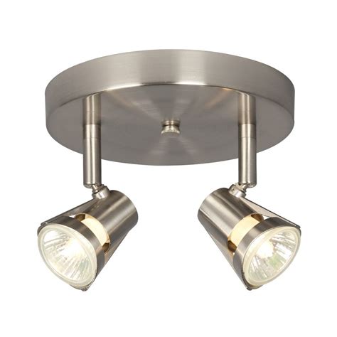 Track lighting, also known as rail lighting, is one of the most versatile types of home lighting. Galaxy 2-Light 7-in Brushed Nickel Flush Mount Fixed Track ...