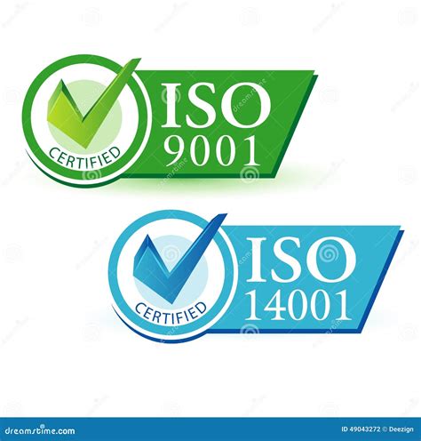 Iso 9001 Y Iso 14001 Ilustración Del Vector Ilustración De Icono