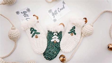 Crochet Stocking Gift Card Holder Briana K Designs
