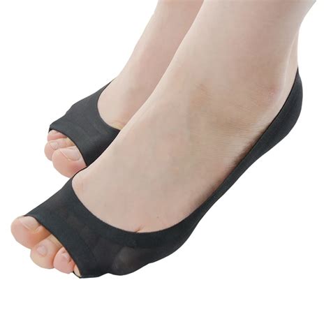 2pcs Hot High Heels Sandal Invisible Half Open New Design Socks Ultra
