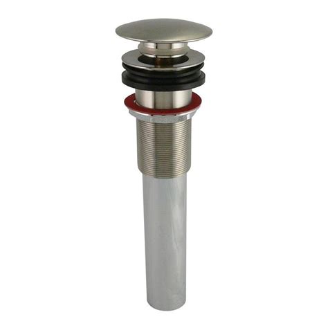 Tubing is made with plastic for durability. KEENEY 1-1/4 in. x 8 in. Vessel Sink Drain Pop-Up in ...