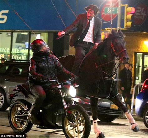 Keanu Reeves Pulls Off Dangerous Horseback Stunt For John Wick 3