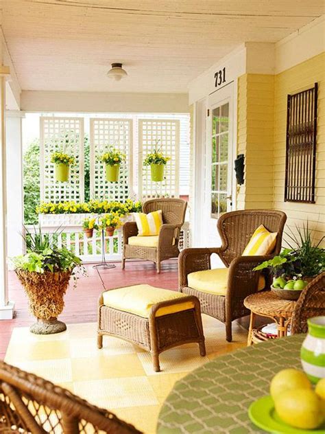 Clear out any dirt or debris then add lots of color, fresh plants and flowers, and comfy, welcoming textiles like throw pillows and outdoor rugs. Summer porch decorating ideas - Little Piece Of Me