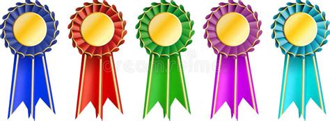 Award Ribbons 1st 2nd And 3rd Place Stock Vector Illustration Of