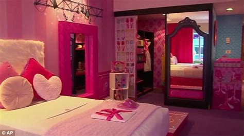 barbie themed hotel room in hilton buenos aires comes complete with pink catwalk daily mail online