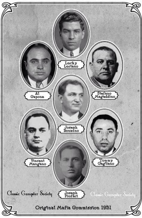 Original La Costa Nostra Commission 1931 Mafia Mafia Gangster Mafia