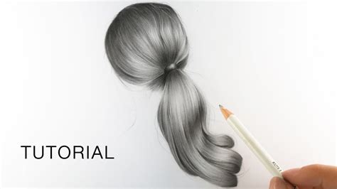 How To Draw Realistic Hair For Beginners Ponytail