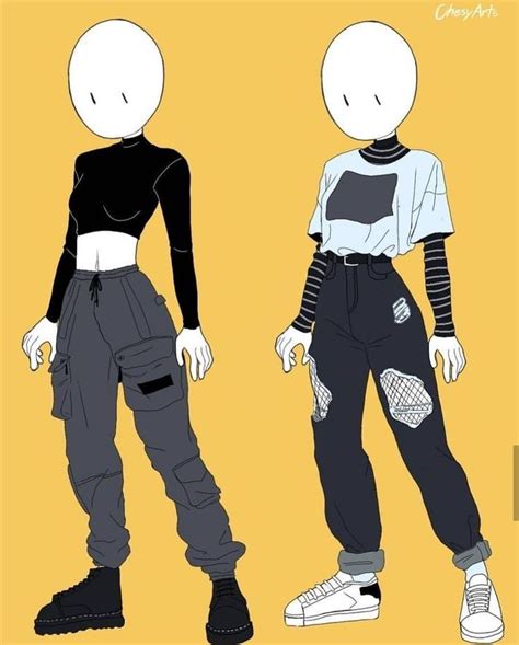 Cute Outfits E Girl Grunge Edition Character Design Drawing Anime
