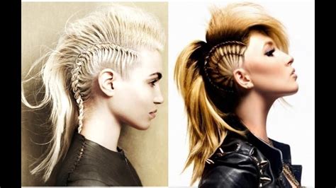 Mohawk Hairstyles For Women With Long Hair Youtube