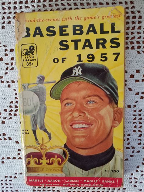 4 Book Collection Of Vintage Baseball Books Baseball Stars Of Etsy Uk