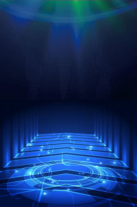 Blue Technology Light Effect Poster Background Wallpaper Image For Free