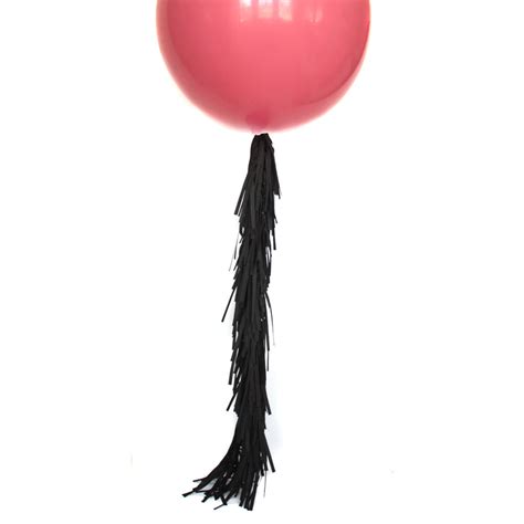 Black Frilly Balloon Tassel Wants And Wishes