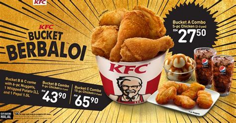 Kentucky fried chicken provides the best, the most scrumptiously cripsy fried chicken and zinger burgers that will leave your mouth watering for more. KFC Malaysia Bucket Berbaloi From Only RM27.50