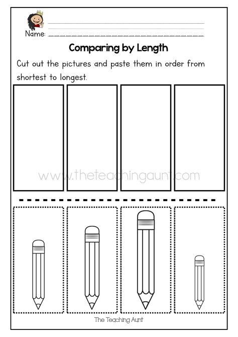 Free Comparing Lengths Worksheets The Teaching Aunt Measurement