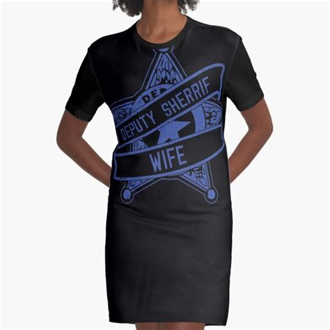 Deputy Sheriff Wife Banner On Police Badge On T Shirt Graphic T Shirt