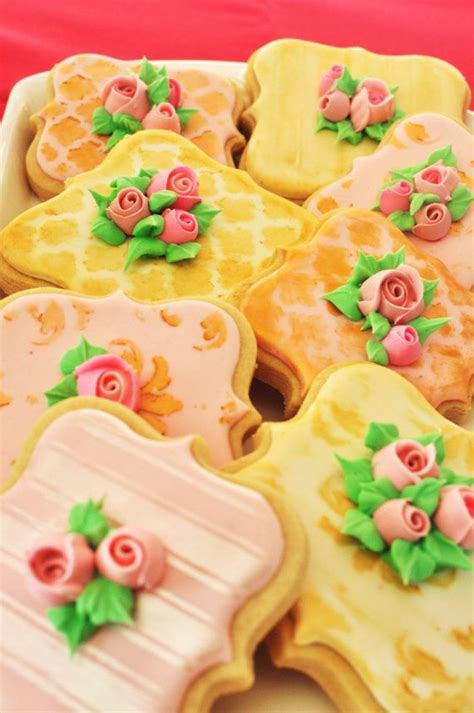 Items Similar To Marie Antoinette Rosebud Frame Cookies 1 Dozen