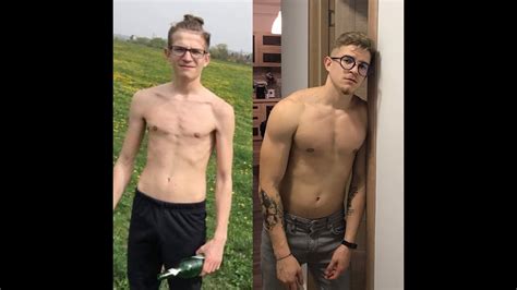 My 1 Year Body Transformation Skinny To Muscular Youtube
