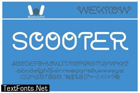 Scooter Experiment Font
