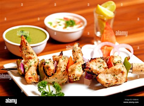 Chicken Tikka Kebab Raita Hi Res Stock Photography And Images Alamy