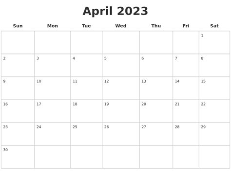 March 2023 Make A Calendar