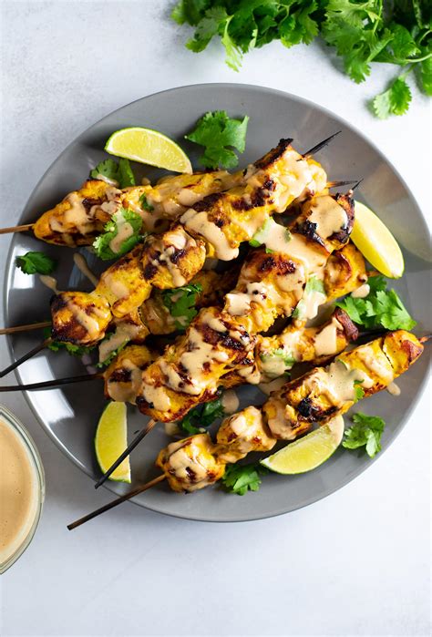 For this recipe you will need 16 small skewers. Chicken Satay with Thai Peanut Sauce Recipe | Kitchen Swagger