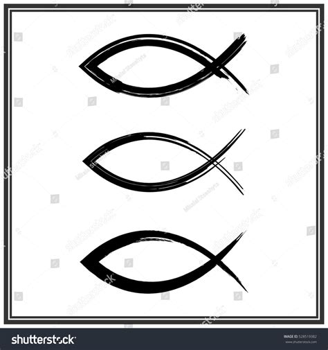 Christian Fish Symbol Vector 528519382 Shutterstock