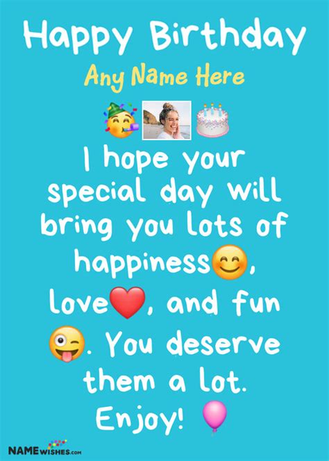 Whatsapp Status Birthday Wishes With Name And Photo For Friends