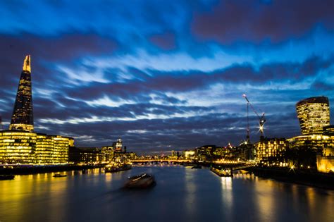 London Night Sky With Dramatic Skies Image Free Stock Photo Public